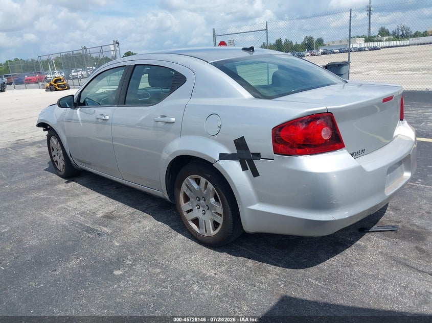 Vin: 1c3cdzab9dn756509, lot: 46226846, dodge avenger se 20133