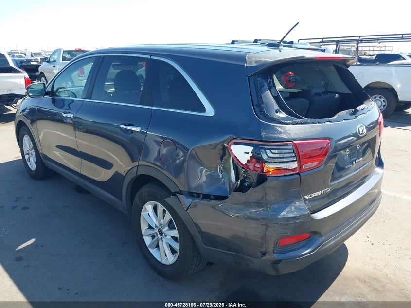 Vin: 5xypg4a55kg486152, lot: 46226865, kia sorento 3.3l lx 20193
