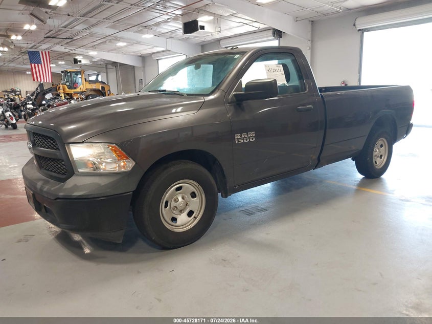 Vin: 3c6jr6dg4jg255369, lot: 46226869, ram 1500 tradesman  4x2 8' box 20182