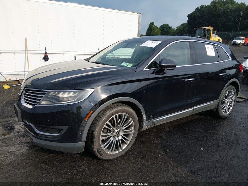 Vin: 2lmtj8lr4gbl27383, lot: 46227001, lincoln mkx reserve 20162