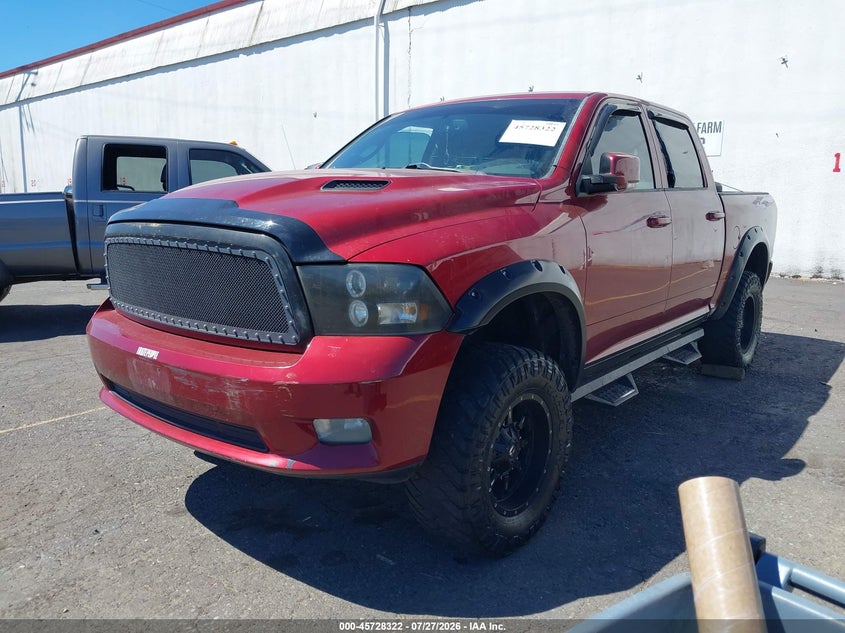 Vin: 1c6rd7mt1cs316189, lot: 46227021, ram 1500 sport 20122