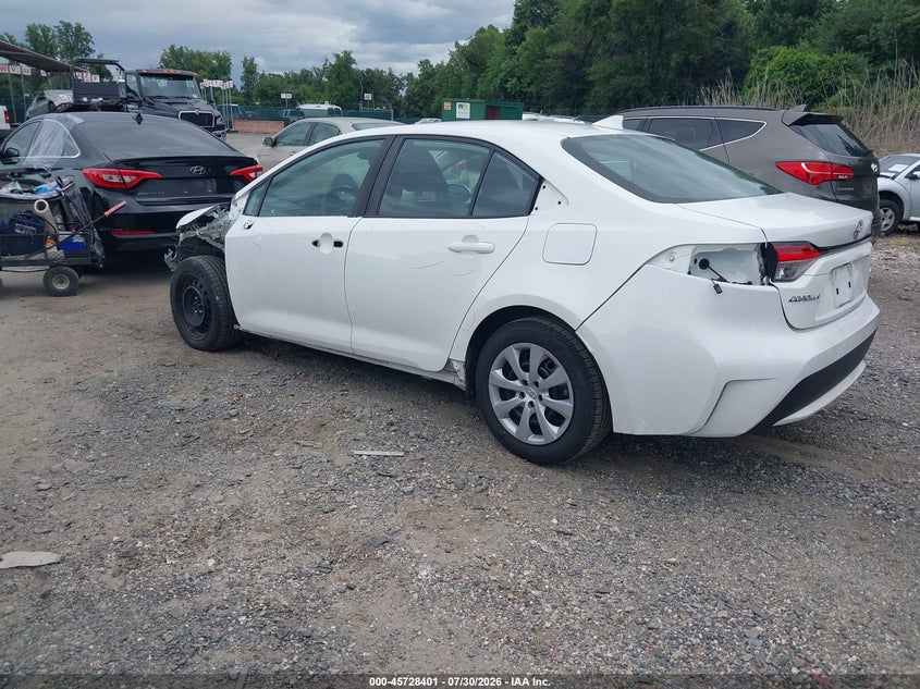 Vin: 5yfepmae1mp176182, lot: 46227100, toyota corolla le 20213