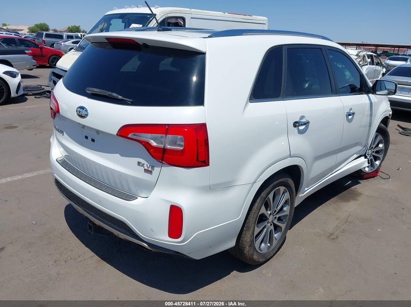 Vin: 5xykwda77eg527481, lot: 46227110, kia sorento sx v6 20144