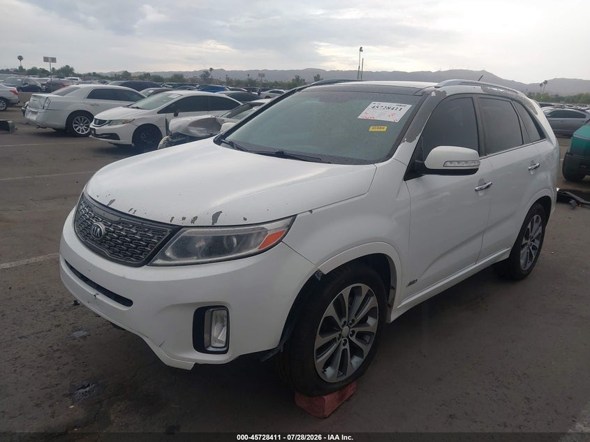 Vin: 5xykwda77eg527481, lot: 46227110, kia sorento sx v6 20142