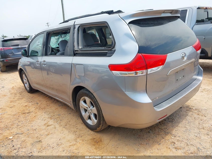 Vin: 5tdkk3dc0cs240742, lot: 46227191, toyota sienna le v6 8 passenger 20123