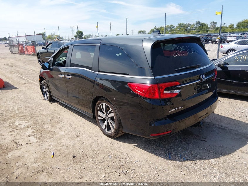 Vin: 5fnrl6h81pb008583, lot: 46227255, honda odyssey touring 20233