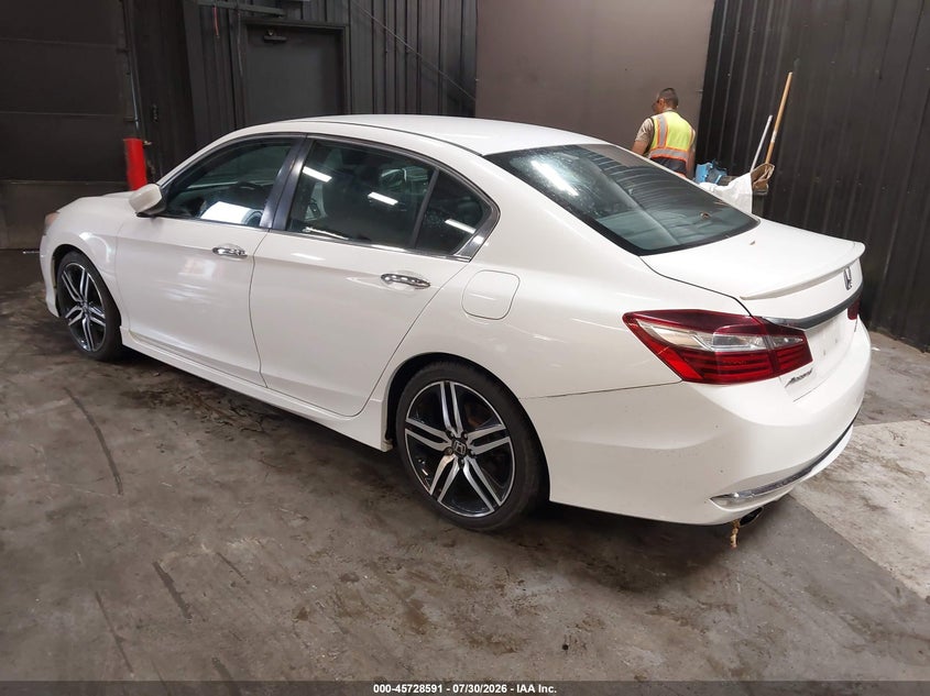 Vin: 1hgcr2f17ha209824, lot: 46227290, honda accord sport se 20173