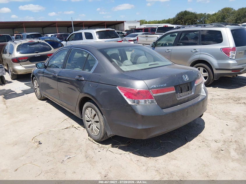Vin: 1hgcp2f30ca214122, lot: 46227320, honda accord sdn lx 20123