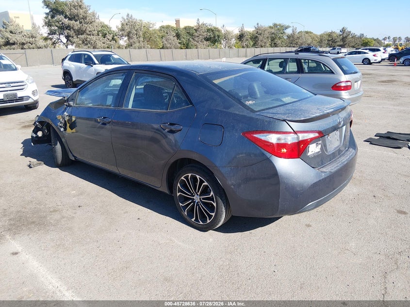 Vin: 5yfburhexfp274337, lot: 46227335, toyota corolla s plus 20153