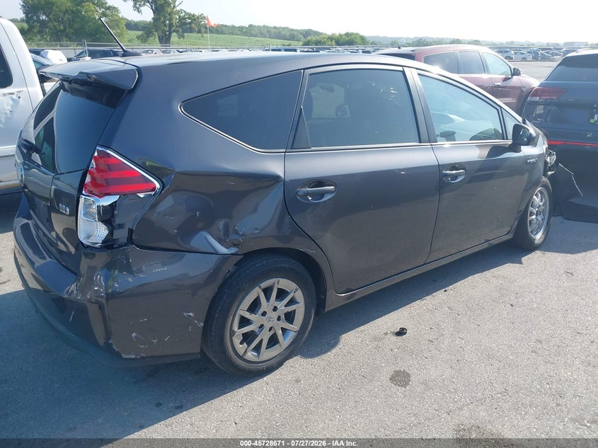 Vin: jtdzn3eu3gj055553, lot: 46227370, toyota prius v three 20164