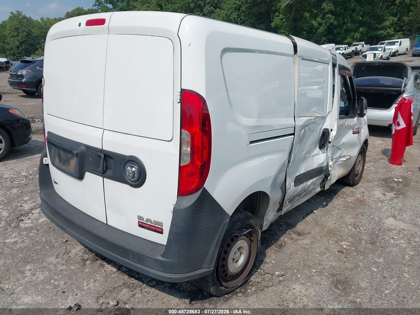 Vin: zfbhrfab0k6n03106, lot: 46227382, ram promaster city tradesman 20194
