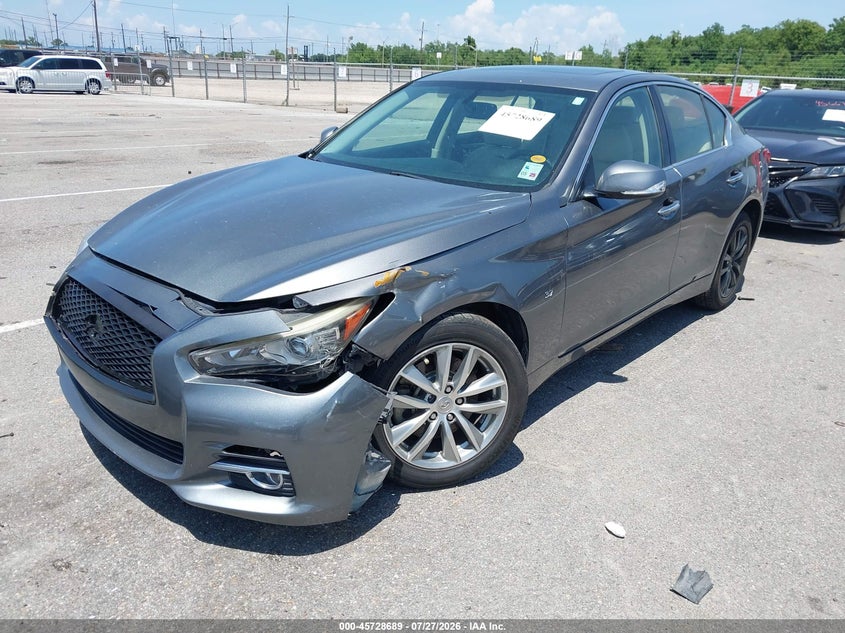 2015 Infiniti Q50, Удар спереду, IAAI, VIN JN1BV7AP3FM331593 — фото 2