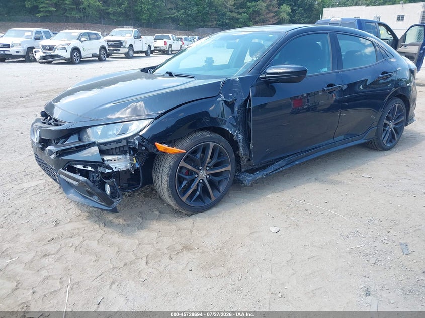 Vin: shhfk7g41mu203362, lot: 46227393, honda civic sport 20212