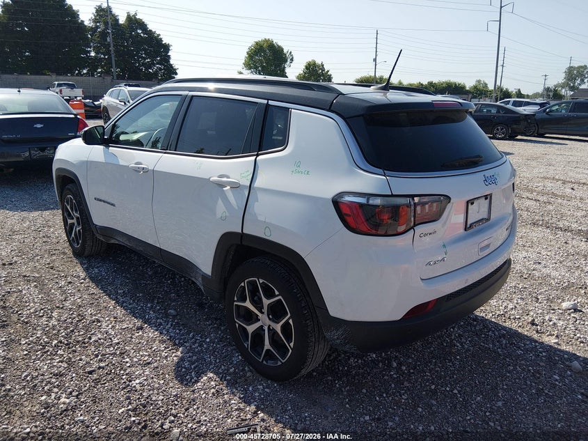 Vin: 3c4njdcn9rt125435, lot: 46227404, jeep compass limited 4x4 20243