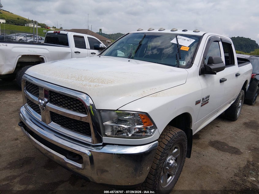 Vin: 3c6ur5cj3jg347674, lot: 46227406, ram 2500 tradesman  4x4 6'4 box 20182
