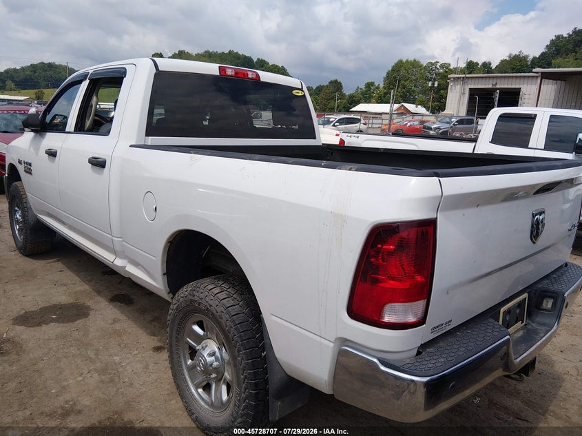 Vin: 3c6ur5cj3jg347674, lot: 46227406, ram 2500 tradesman  4x4 6'4 box 20183