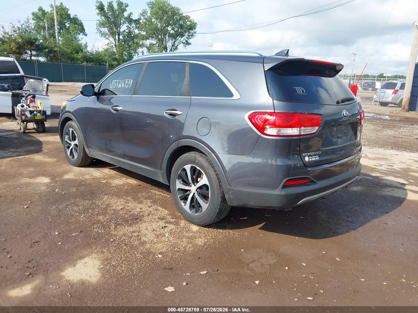 Vin: 5xyph4a54gg105623, lot: 46227458, kia sorento 3.3l ex 20163