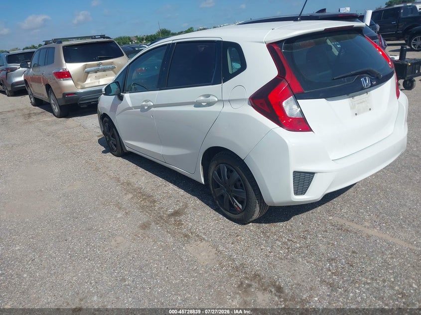 Vin: 3hggk5h59fm785311, lot: 46227538, honda fit lx 20153