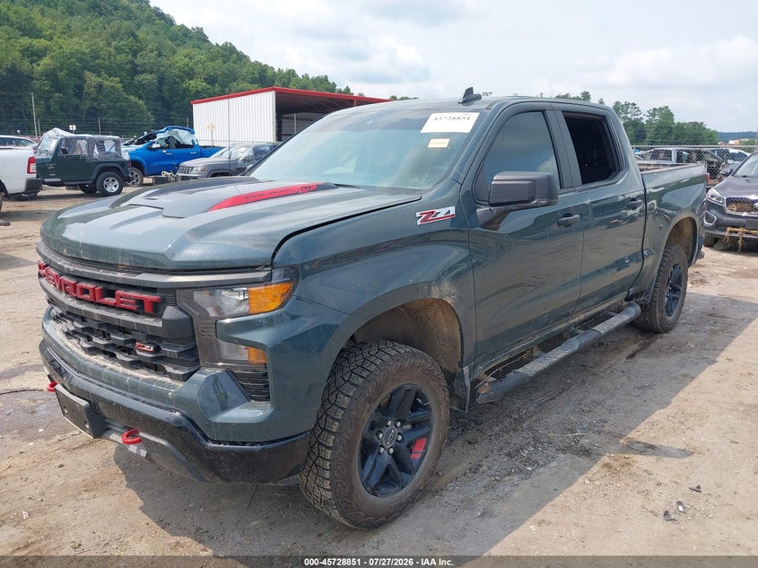 Vin: 3gcpkcek6sg348047, lot: 46227551, chevrolet silverado 1500 4wd  short bed custom trail boss 20252