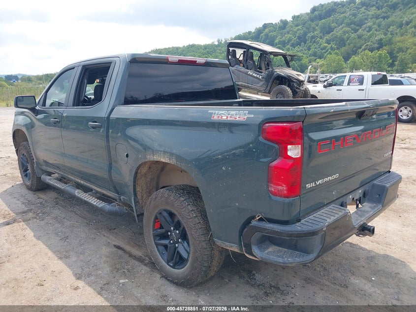 Vin: 3gcpkcek6sg348047, lot: 46227551, chevrolet silverado 1500 4wd  short bed custom trail boss 20253
