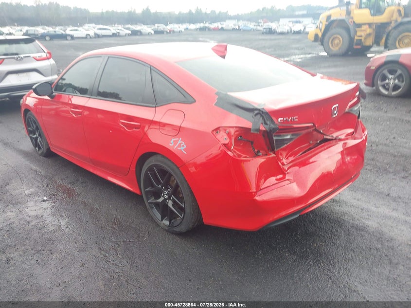 Vin: 2hgfe2f58rh509497, lot: 46227563, honda civic sport 20243
