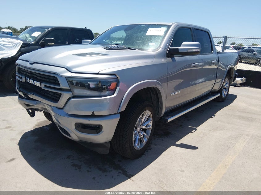 Vin: 1c6rrert6kn864894, lot: 46227581, ram 1500 laramie  4x2 6'4 box 20192