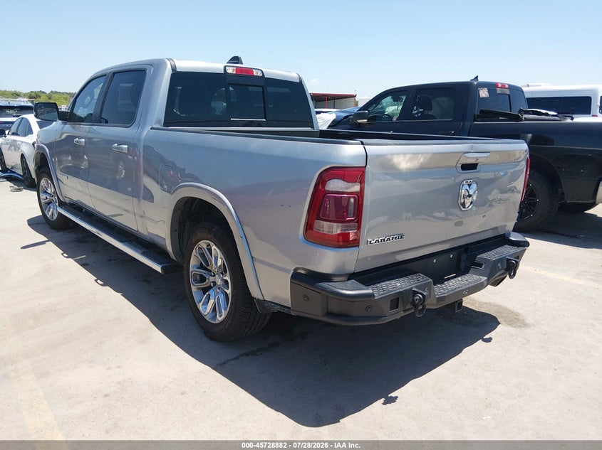 Vin: 1c6rrert6kn864894, lot: 46227581, ram 1500 laramie  4x2 6'4 box 20193