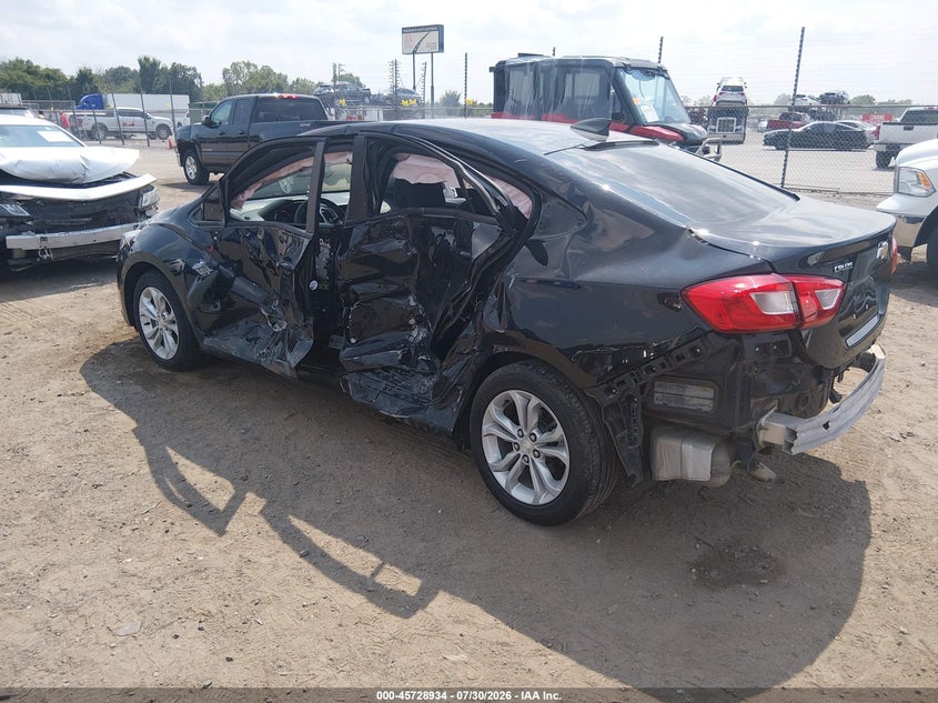 Vin: 1g1bc5sm0k7124849, lot: 46227633, chevrolet cruze ls 20193