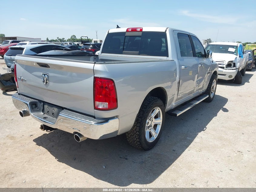Vin: 1c6rr6lt5js244813, lot: 46227701, ram 1500 lone star silver  4x2 5'7 box 20184