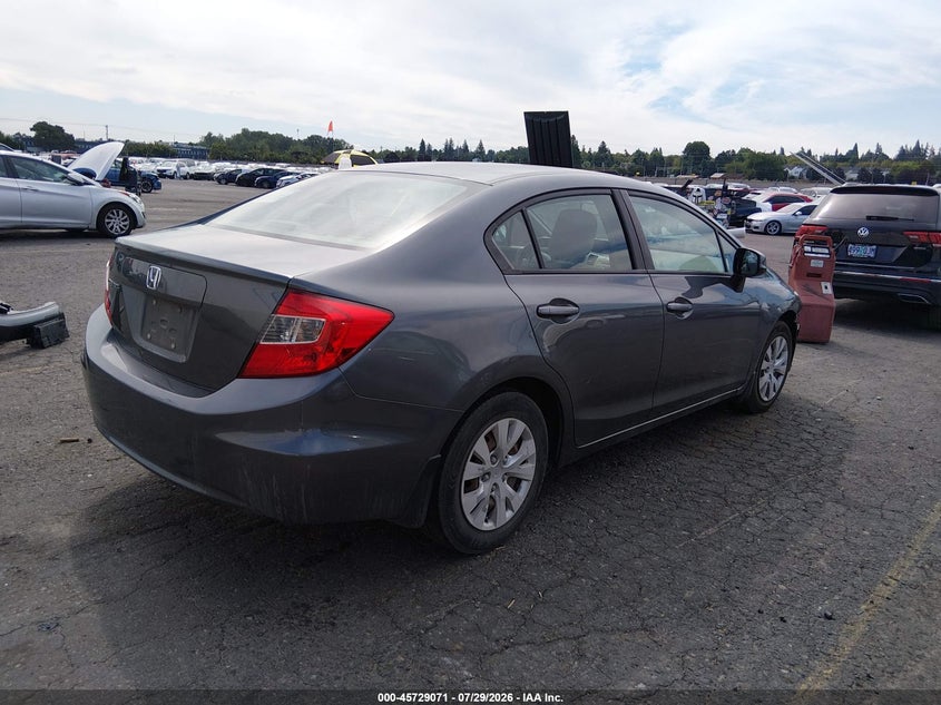 Vin: 19xfb2f55ce386896, lot: 46227770, honda civic lx 20124