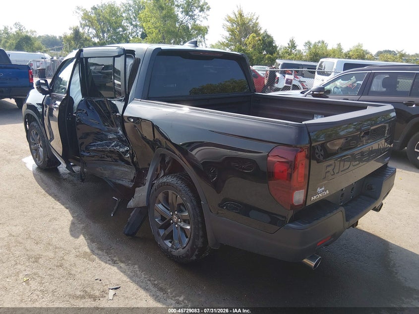 Vin: 5fpyk3f10rb029468, lot: 46227782, honda ridgeline sport 20243