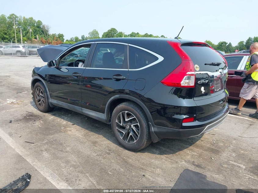 Vin: 2hkrm3h47gh568831, lot: 46227807, honda cr-v se 20163