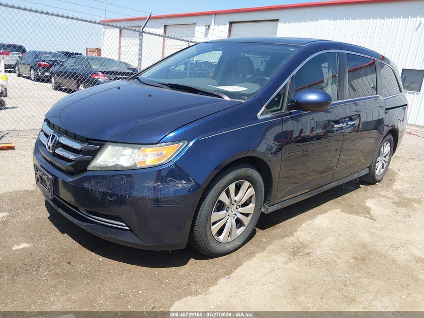 Vin: 5fnrl5h62hb021370, lot: 46227863, honda odyssey ex-l 20172