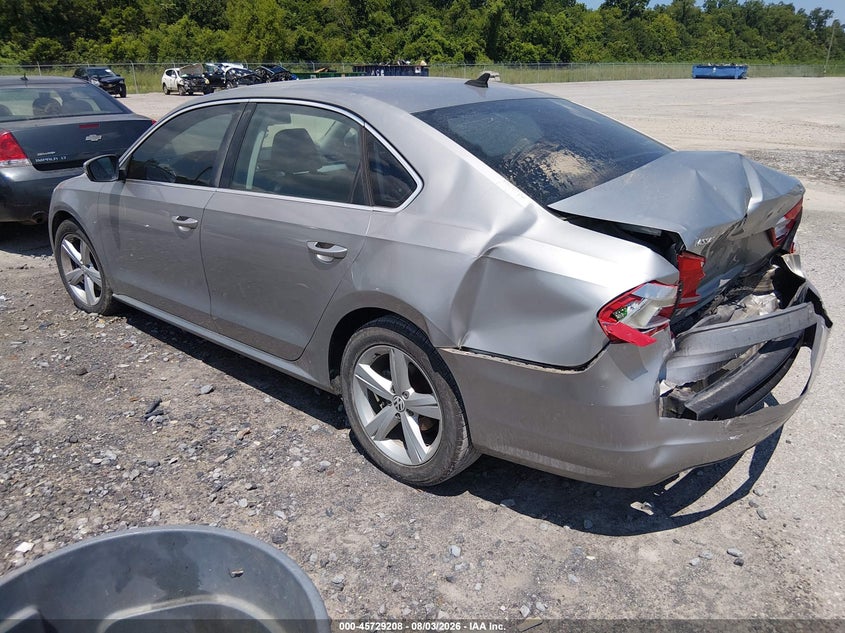 Vin: 1vwbp7a35dc050321, lot: 46227907, volkswagen passat 2.5l se 20133