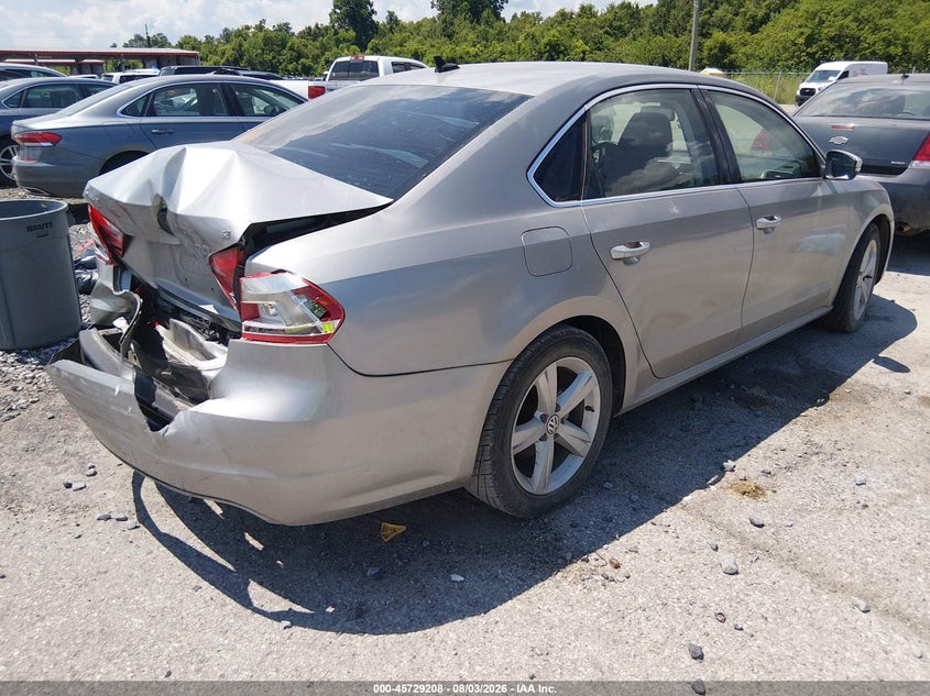 Vin: 1vwbp7a35dc050321, lot: 46227907, volkswagen passat 2.5l se 20134