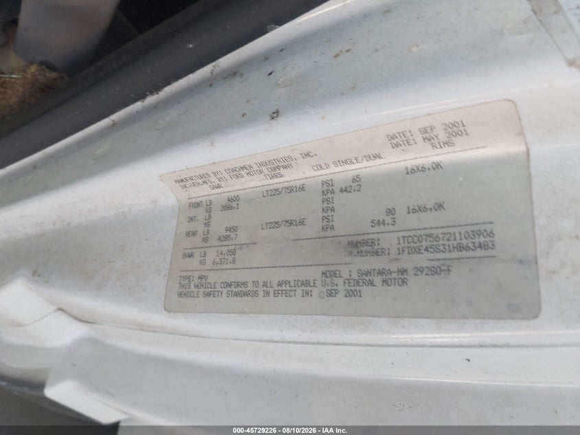 2001 COACHMEN COACHMEN auction photo 8