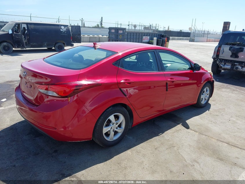Vin: kmhdh4ae8eu161090, lot: 46227973, hyundai elantra se 20144