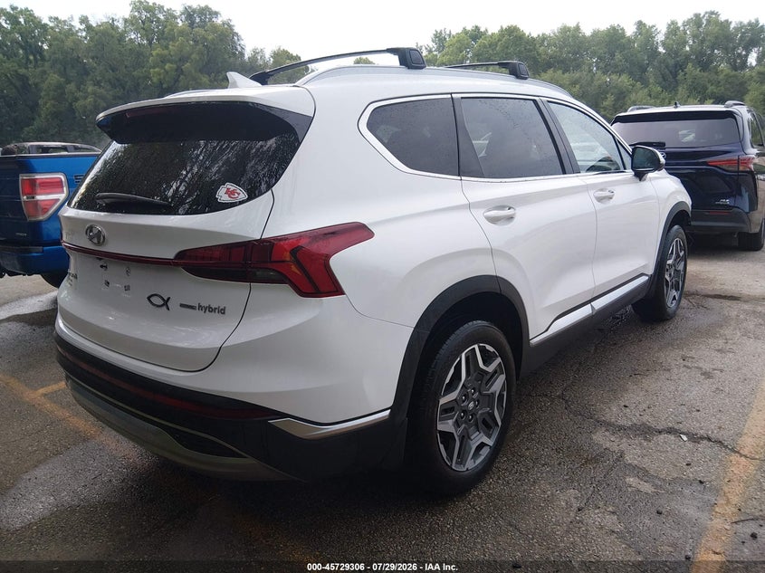 Vin: km8s5da10nu040261, lot: 46228005, hyundai santa fe hybrid limited 20224