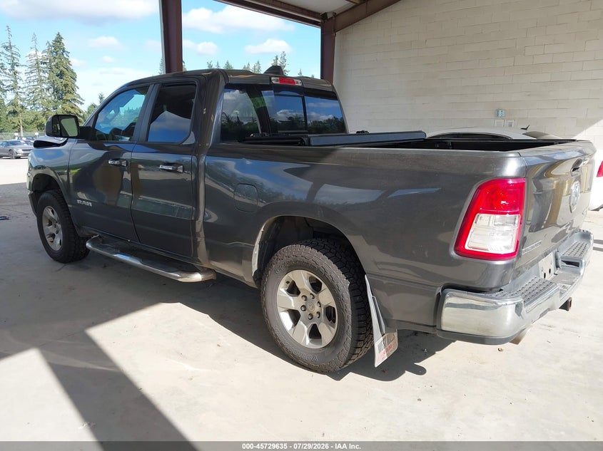 Vin: 1c6srfbt8kn640883, lot: 46228334, ram 1500 big horn/lone star  4x4 6'4 box 20193