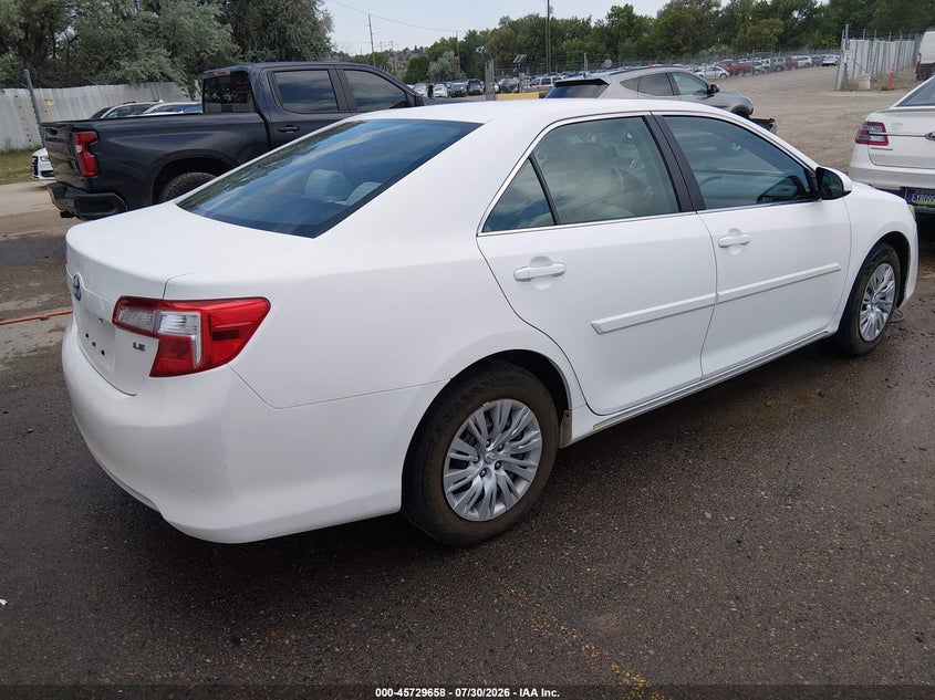 Vin: 4t4bf1fk4dr308987, lot: 46228357, toyota camry le 20134