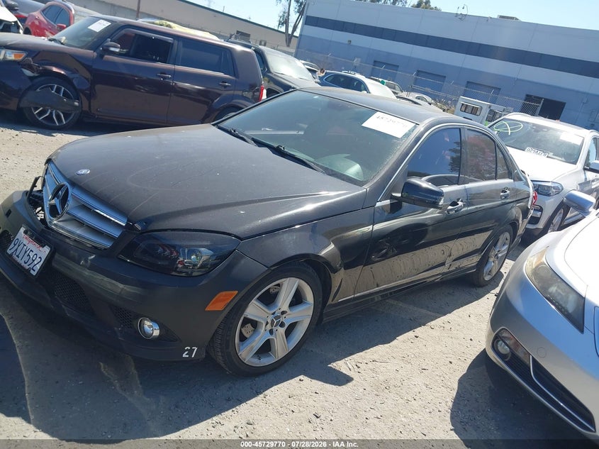 2010 Mercedes-Benz C 300 Luxury/Sport, Rear, IAAI, VIN WDDGF5EB0AR109338 — photo 2