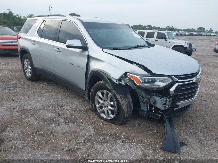 Vin: 1gnergkw9mj155627, lot: 46228470, chevrolet traverse fwd lt cloth 2021 img_1