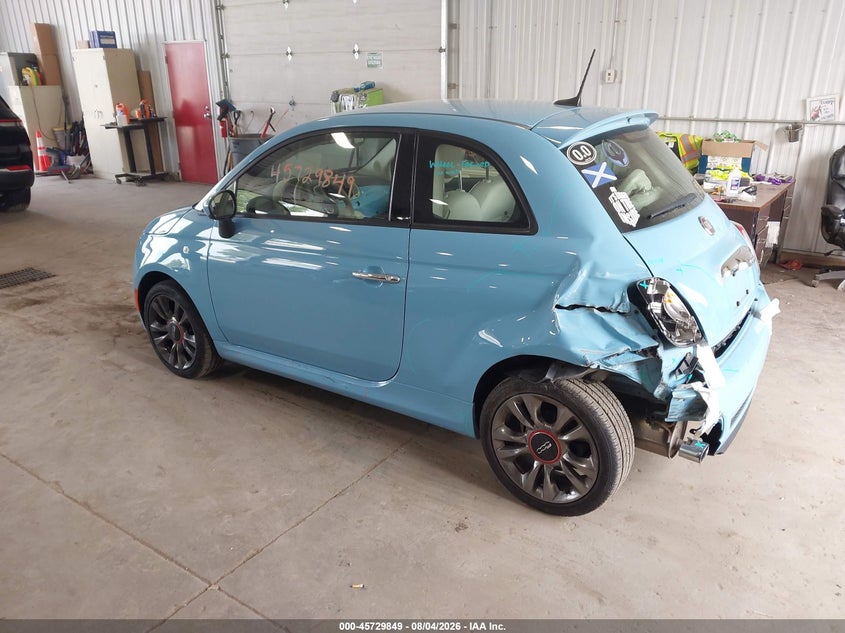 Vin: 3c3cffkr5ht704692, lot: 46228548, fiat 500 pop 20173