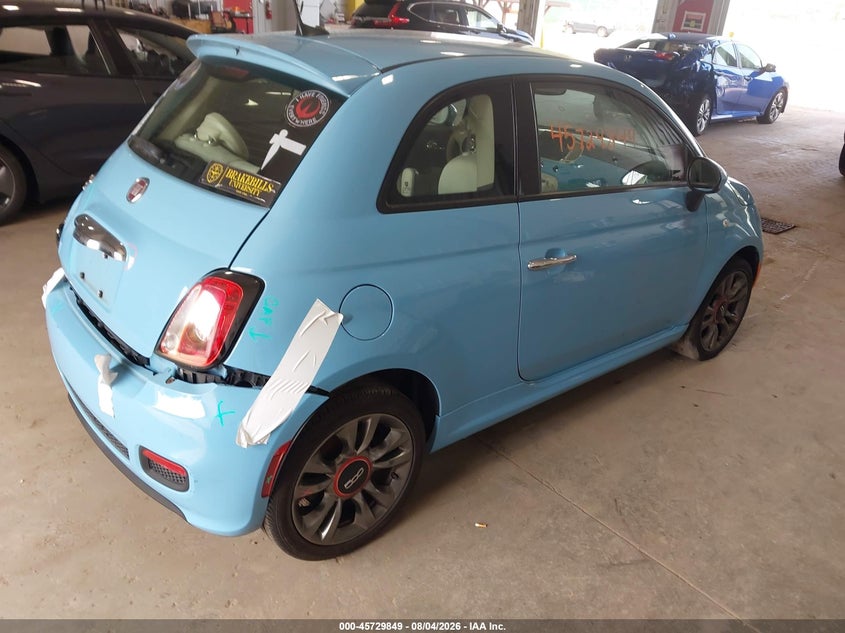 Vin: 3c3cffkr5ht704692, lot: 46228548, fiat 500 pop 20174