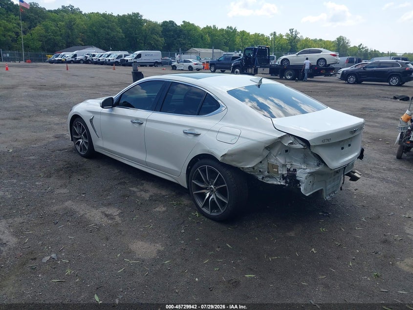 Vin: kmtg44la0mu075439, lot: 46228641, genesis g70 2.0t awd 20213