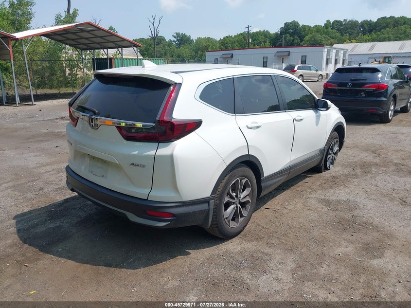 Vin: 2hkrw2h83nh604521, lot: 46228669, honda cr-v awd ex-l 20224