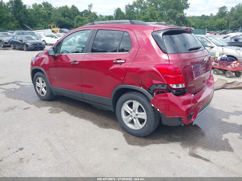 Vin: 3gncjlsb1jl212864, lot: 46228672, chevrolet trax lt 20183