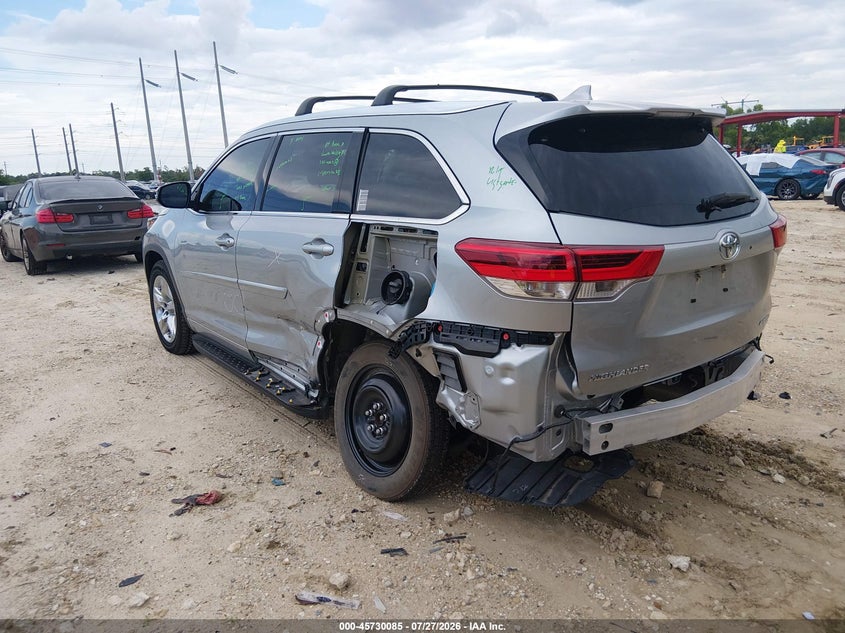 Vin: 5tdyzrfh1ks355205, lot: 46228783, toyota highlander limited 20193