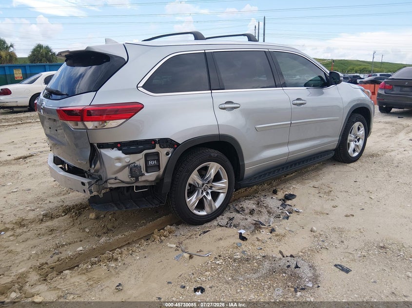 Vin: 5tdyzrfh1ks355205, lot: 46228783, toyota highlander limited 20194