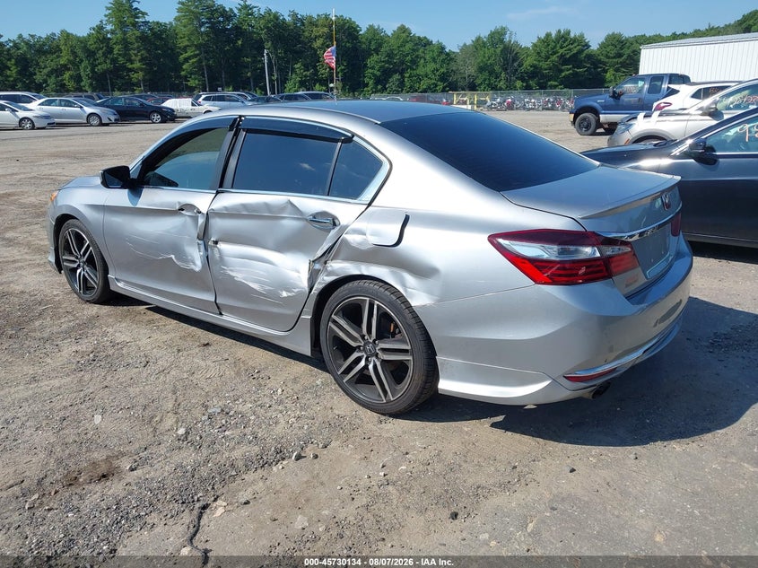 Vin: 1hgcr2f56ga241780, lot: 46228833, honda accord sport 20163